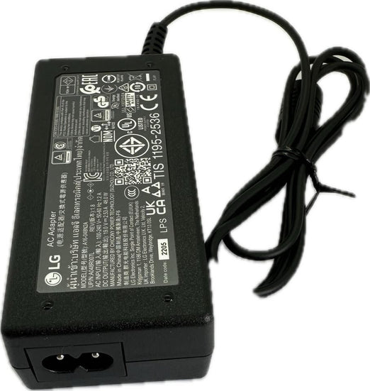Fonte de alimentação externa para TV e Monitor LG (19 V, 2,53 A, cabo de alimentação não incluído, preto) -Eay64569201